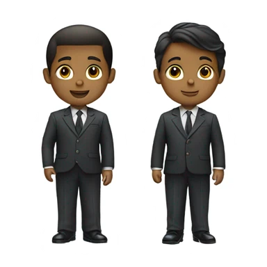 two boys in formal attire sticker