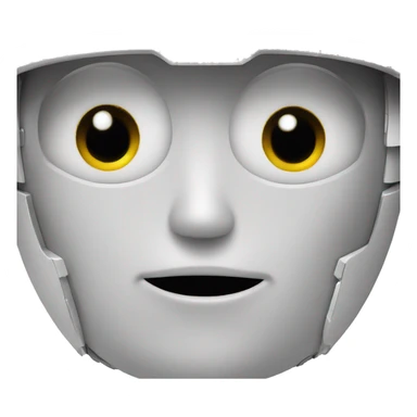 cute robot face sticker