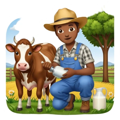 milking cows sticker