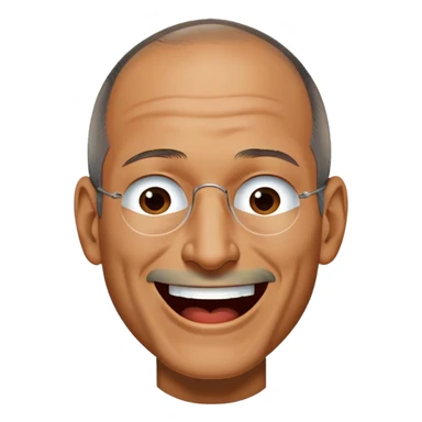 Steve Jobs laughing crying emoji sticker