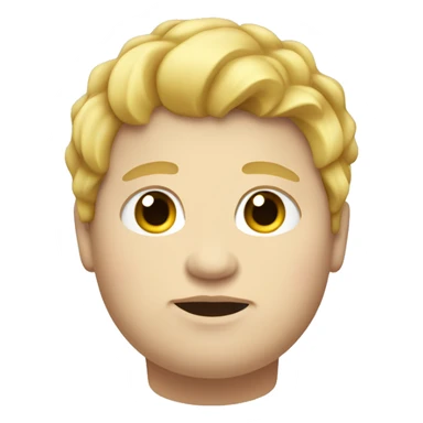 Obese, young male, long blonde hair sticker