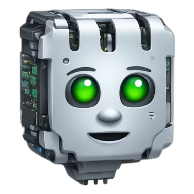 ai computer android person chip sticker