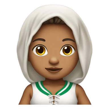 Newborn baby Mexican female Super Bowl football  sticker