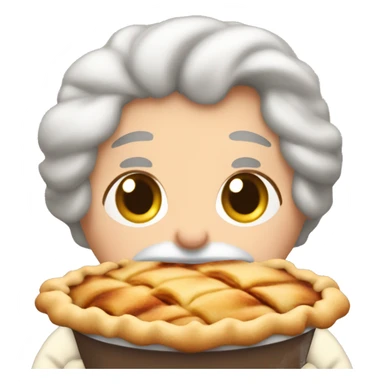 Warm cozy grandma's apple pie sticker
