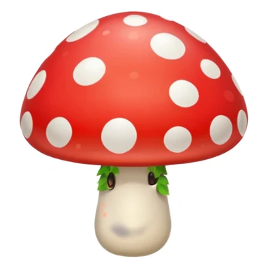 A smiling mushroom with eyes sticker