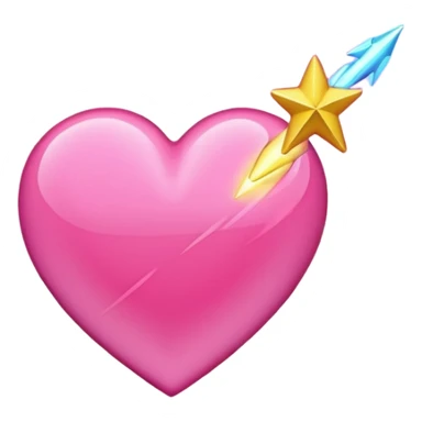 pink heart shooting star lines wand emoji sticker