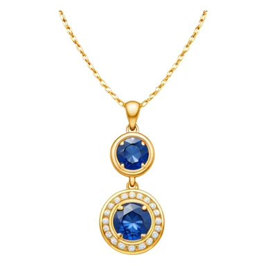 "A highly detailed, vibrant, and shiny emoji-style illustration of a gold necklace with a beautiful gemstone pendant. The necklace should have a delicate, elegant design with a polished, glossy finish. The gemstone should be a sparkling sapphire, emerald, or ruby, reflecting light for a luxurious effect. The background should be minimal or transparent, resembling the classic emoji aesthetic." sticker