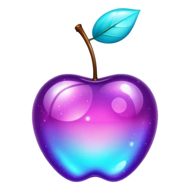 glitter purple and cian cherry sticker