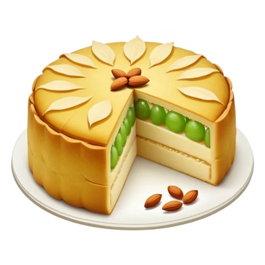 Wife cake (Lou Po Beng), Chinese pastry with winter melon and almond paste filling sticker