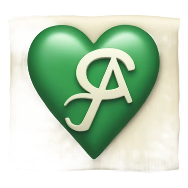 letter A in the heart sticker