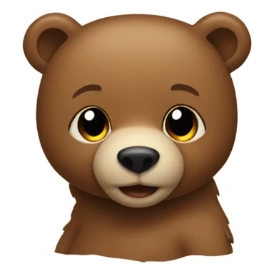 Little bear with cover  sticker