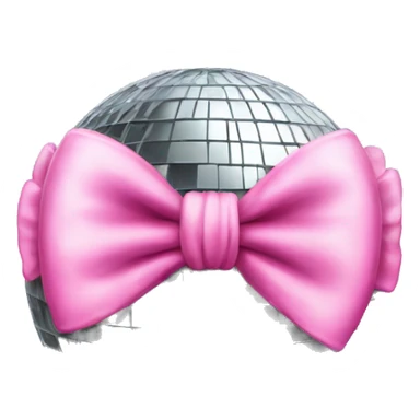 mirrorball with pink bow sticker