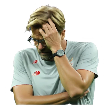 Jurgen Klopp facepalm emoji sticker