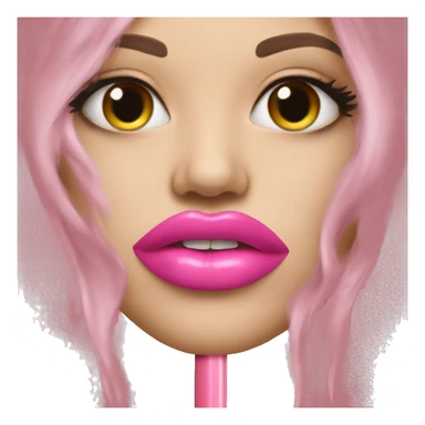 Pink lipgloss  sticker