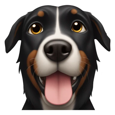 Black dog pointy nose sticker