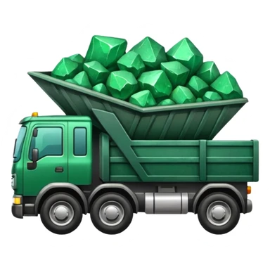 truck with emrarld ore sticker