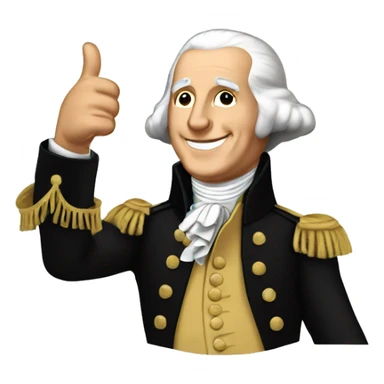 George Washington thumbs up sticker