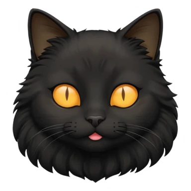 Kiss black cat sticker
