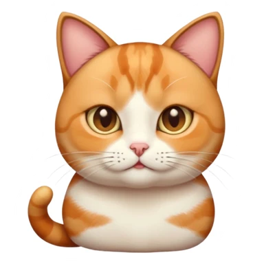 calico cat with cute slim face, small head, hazel eyes, and short but chubby body sticker