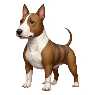 brindle english bull terrier sitting down sticker