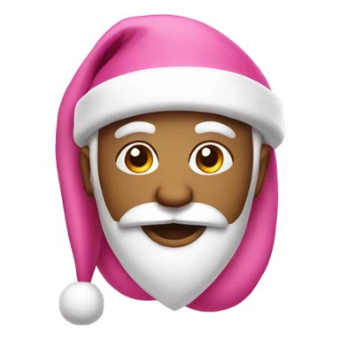 Pink santa sticker