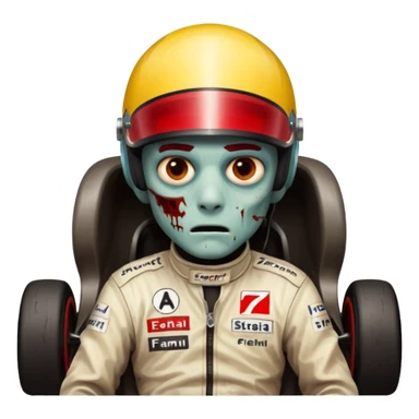zombie formula 1 racer sticker