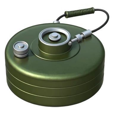 military green anti-personnel mine sticker