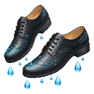 a pair of wet shoes sticker