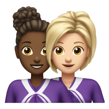 mom and daughter cheerleader sticker