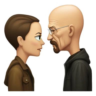 Walter White kissing Jessie Pinkman sticker
