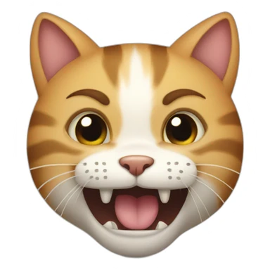 A little cat bites another cat sticker