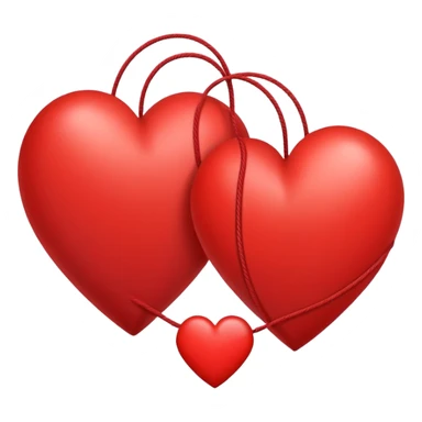 Two hearts connected by string for 'Stay' song sticker