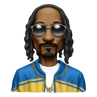 Snoop dogg in a crip outfit smoking cigar sticker