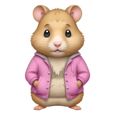 cartoon-style hamster melancholy expression poor with empty pockets sticker