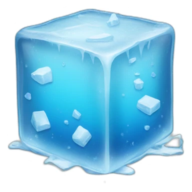 Ice frozen cube sticker