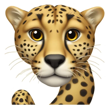 cheetah head with a snake body sticker