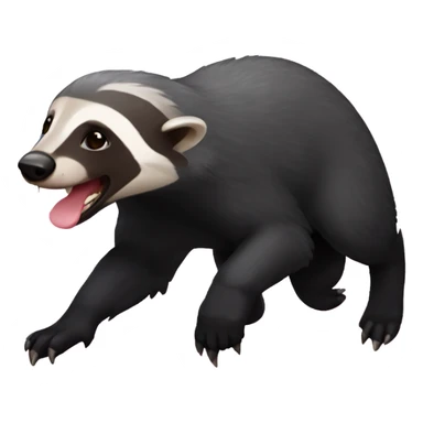Honey badger playing frisbee sticker