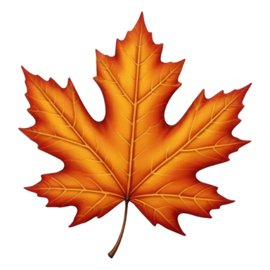 realistic single maple leaf, vibrant autumn colors, isolated on white background, high detail, soft natural lighting, no text, no watermark --ar 1:1 --v 6
 sticker