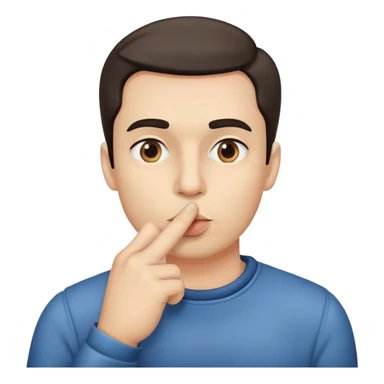 Man shushing sticker