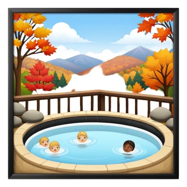 Fall spa day scenery  sticker