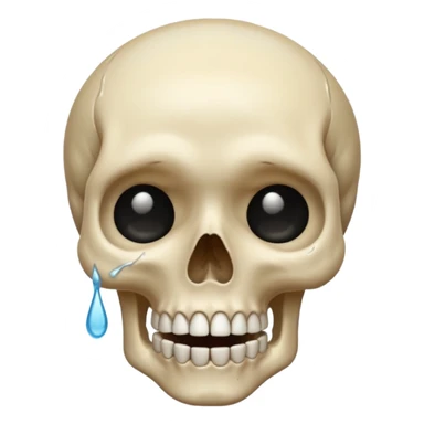 Crying skull sticker