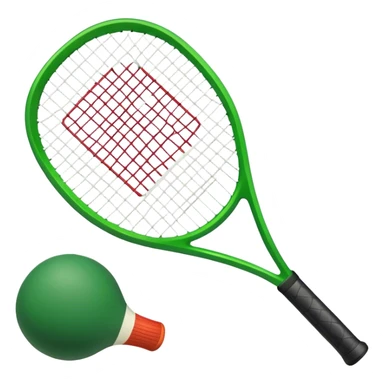 squash racket and ball sticker