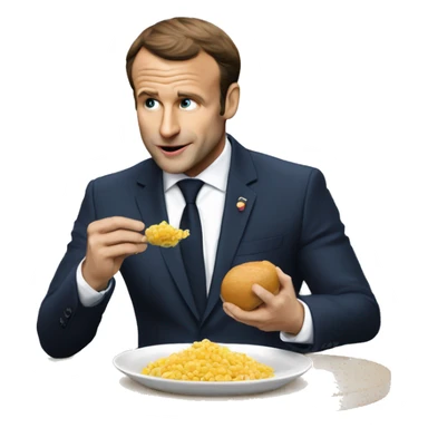Macron qui mange un maquereau  sticker