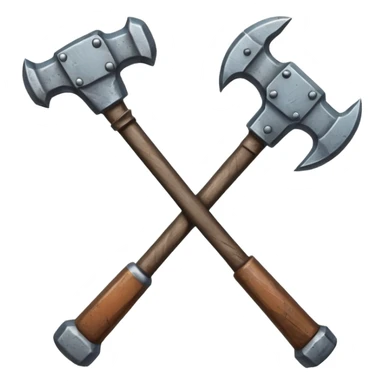 Crossed shipyard hammers sticker