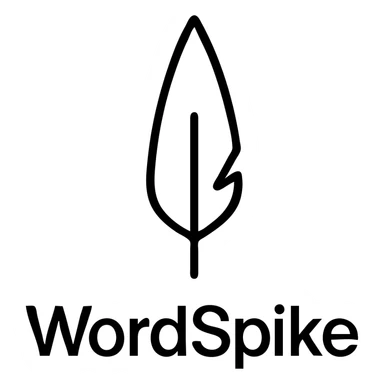 icon for browser extension called WordSpike, macOS style, vivid details, stylized spike or quill with text elements, modern and sleek sticker