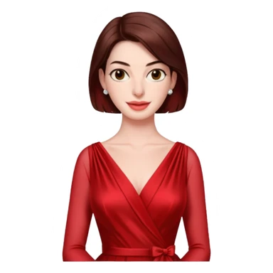 Anne Hathaway in red dress sticker