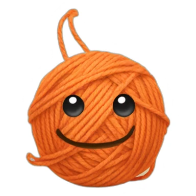 orange ball of yarn sticker