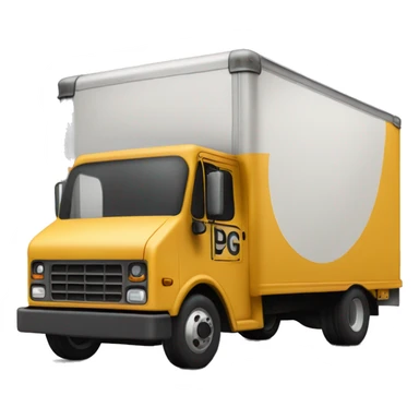 Boxtruck with letter "PGS” on the side sticker