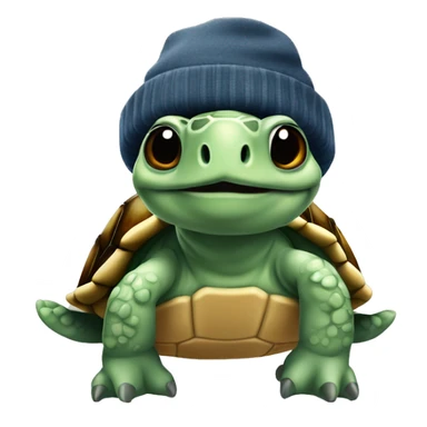 Tortuga gris con gorro sticker