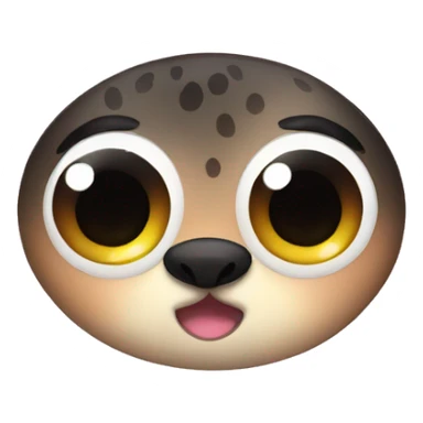 cute big eye sparkle animal tiny sticker